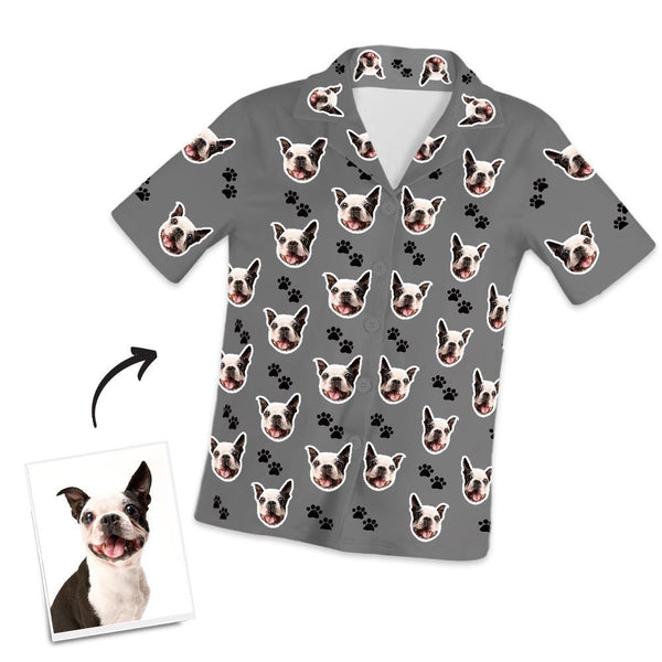 Custom Dog Photo Short Pajama Pants, Nightwear, Sleepwear