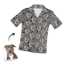 Custom Dog Photo Short Sleeve Pajamas, Nightwear, Sleepwear - Bone