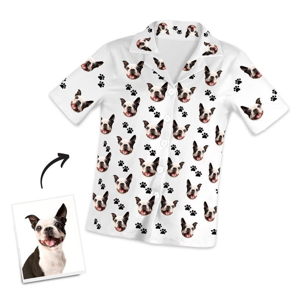 Custom Dog Photo Short Pajama Pants, Nightwear, Sleepwear