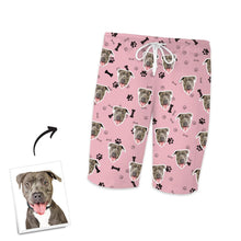 Custom Dog Photo Short Sleeve Pajamas, Nightwear, Sleepwear - Bone