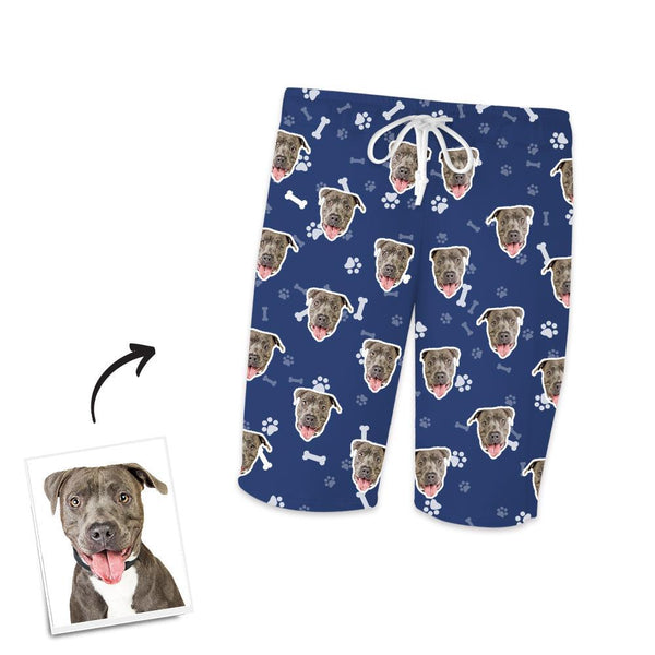 Custom Dog Photo Short Sleeve Pajamas, Nightwear, Sleepwear - Bone