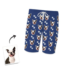 Custom Dog Photo Short Pajama Pants, Nightwear, Sleepwear