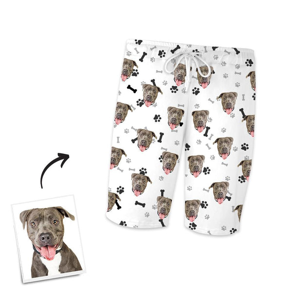 Custom Dog Photo Short Sleeve Pajamas, Nightwear, Sleepwear - Bone