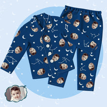 Custom Photo Family Pajamas Set Starry Sky Pajama