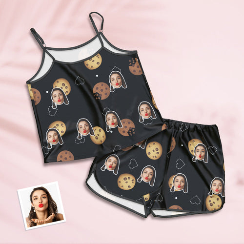 Custom Face Camisole Sleepwear Personalised Lingerie Set Summer Pajamas