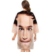 Custom Photo Face Nightdress Creative Spoof Man Face Funny Gifts