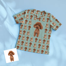 Custom Pet Photo Short Pajama Set Personalised V-neck Dog Cat Lover Pajamas - MyFacepajamas