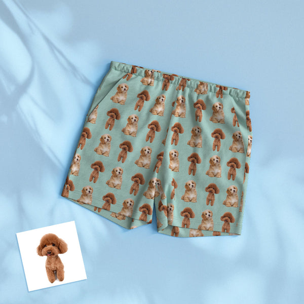 Custom Pet Photo Short Pajama Set Personalised V-neck Dog Cat Lover Pajamas - MyFacepajamas