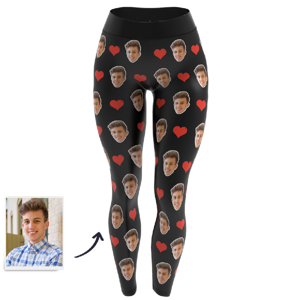 Custom Face Leggings - Heart