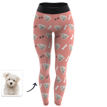Custom Pet Dog Face Personalized Leggings - Custom Yoga Pants