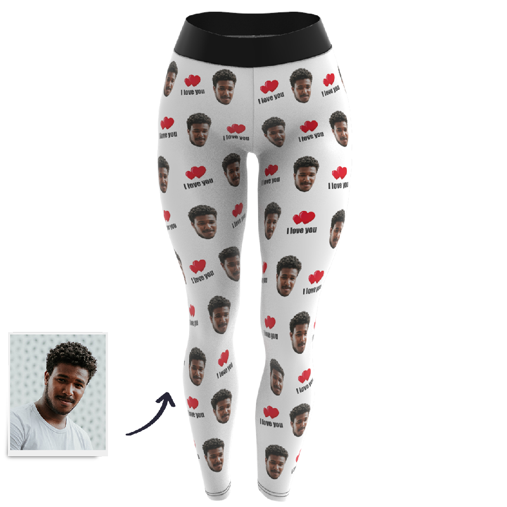 Custom Face Leggings - I Love You