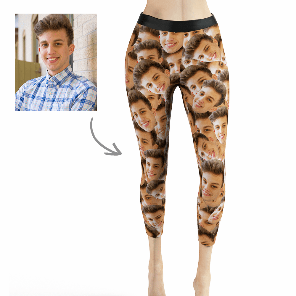 Custom Woman's Leggings - Face Mash