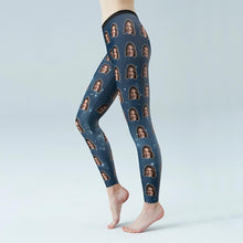 Custom Face Simple Star All-Over Low Rise Yoga Leggings