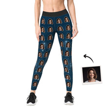 Custom Face Simple Star All-Over Low Rise Yoga Leggings