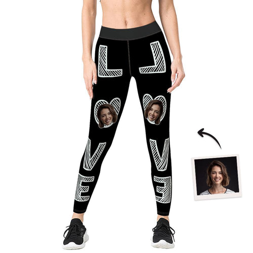 Custom Face Love Low Rise Leggings