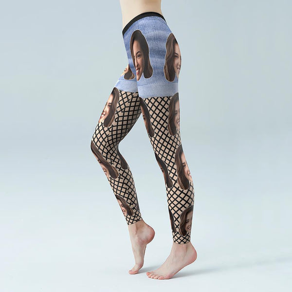 Custom Face Fleshy Stockings All-Over Low Rise Leggings