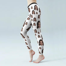 Custom Face Solid Color Leggings Women's Yoga gym pants