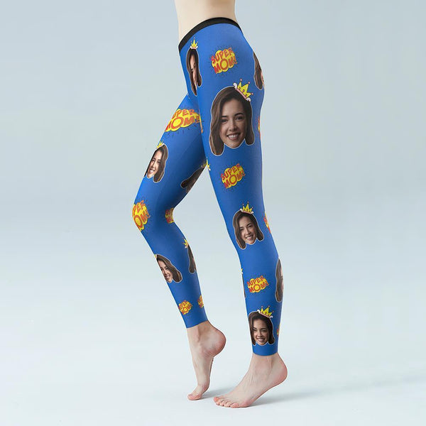 Custom Face Solid Color Yoga Leggings-SRPER MOM