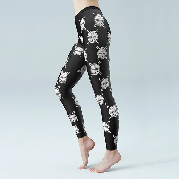 Custom Solid Color Leggings With Your LOGO Personalized Gift