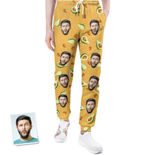 Custom Face Sweatpants Personalised Unisex Joggers Avocado Design