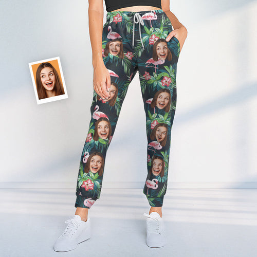 Custom Face Sweatpants Personalised Hawaii Design Unisex Joggers - Gift for Lover