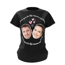 Custom Face Love Woman T-shirt - Myfaceshirt