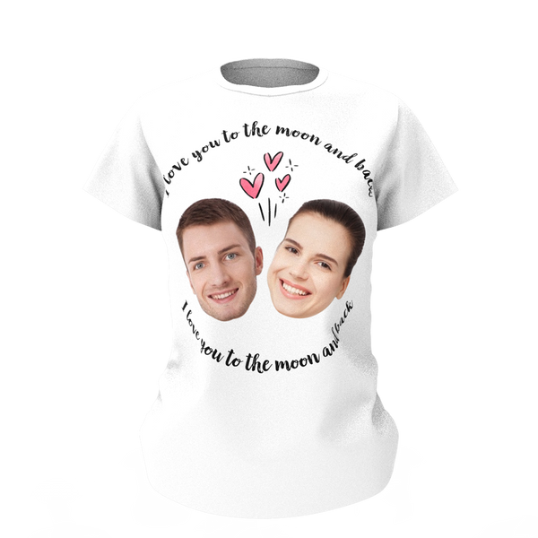 Custom Face Love Woman T-shirt - Myfaceshirt