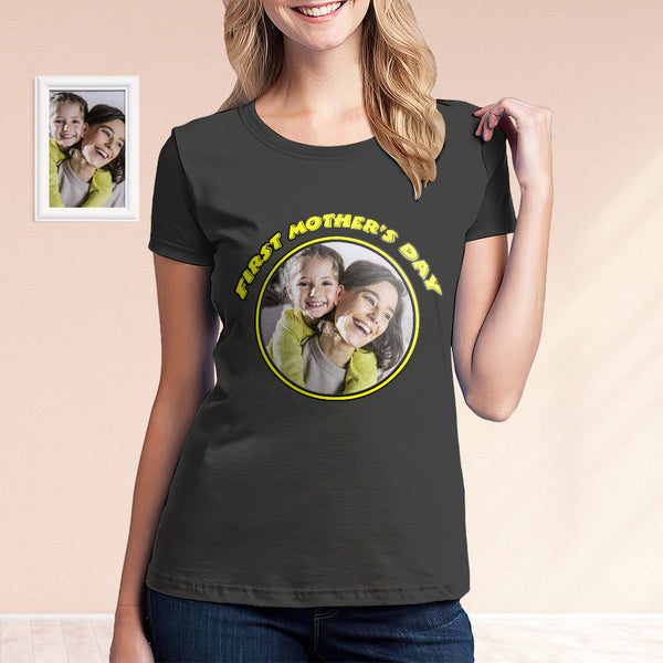 Personalised Photo My First Mother's Day T-Shirt Gifts For Mom - MyFacepajamas
