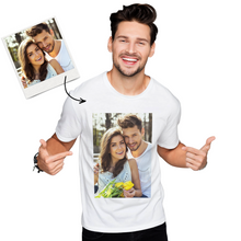 Custom Photo Men's Cotton T-shirt Short Sleeve Printed T-shirt