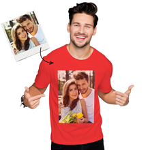 Custom Photo Men's Cotton T-shirt Short Sleeve Smoking