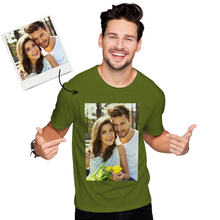 Custom Photo Men's Cotton T-shirt Short Sleeve Printed T-shirt