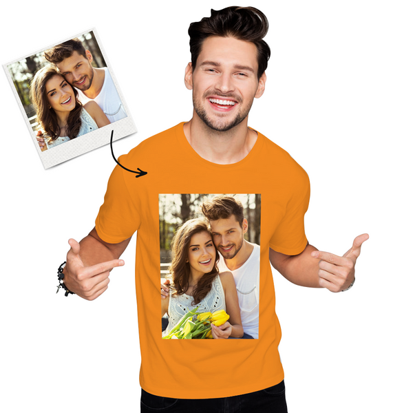 Custom Photo Men's Cotton T-shirt Short Sleeve Pet Lover