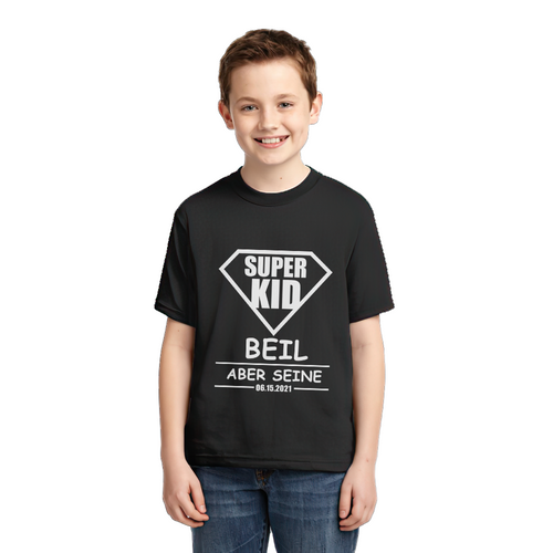 Custom Name And Date Black Shirt Polyester T-shirt Kids Shirts
