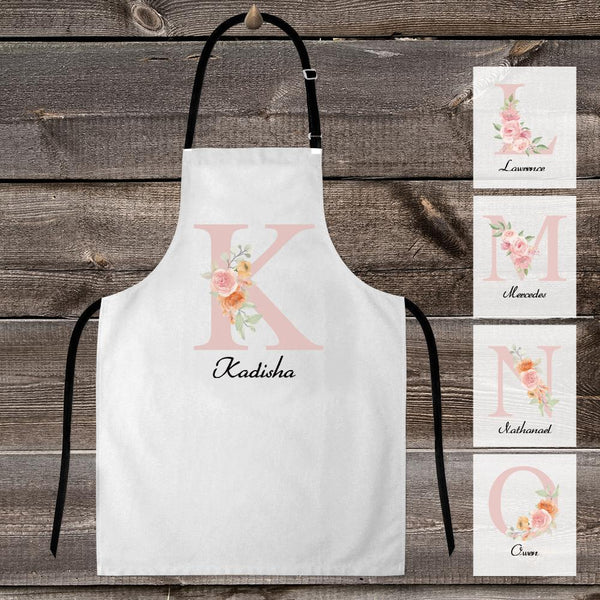 Custom Cooking Apron Choose Your Name - Personalised Letter Name Apron