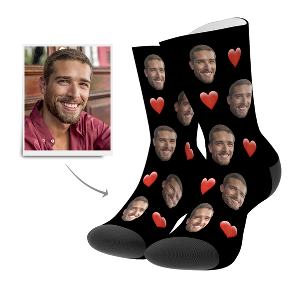 Photo Socks, Custom Love Face Socks - Unisex