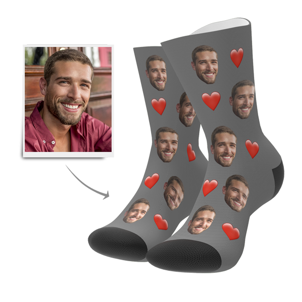 Photo Socks, Custom Love Face Socks - Unisex