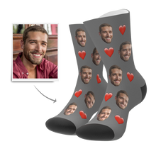 Custom Photo Love Face Socks - Unisex