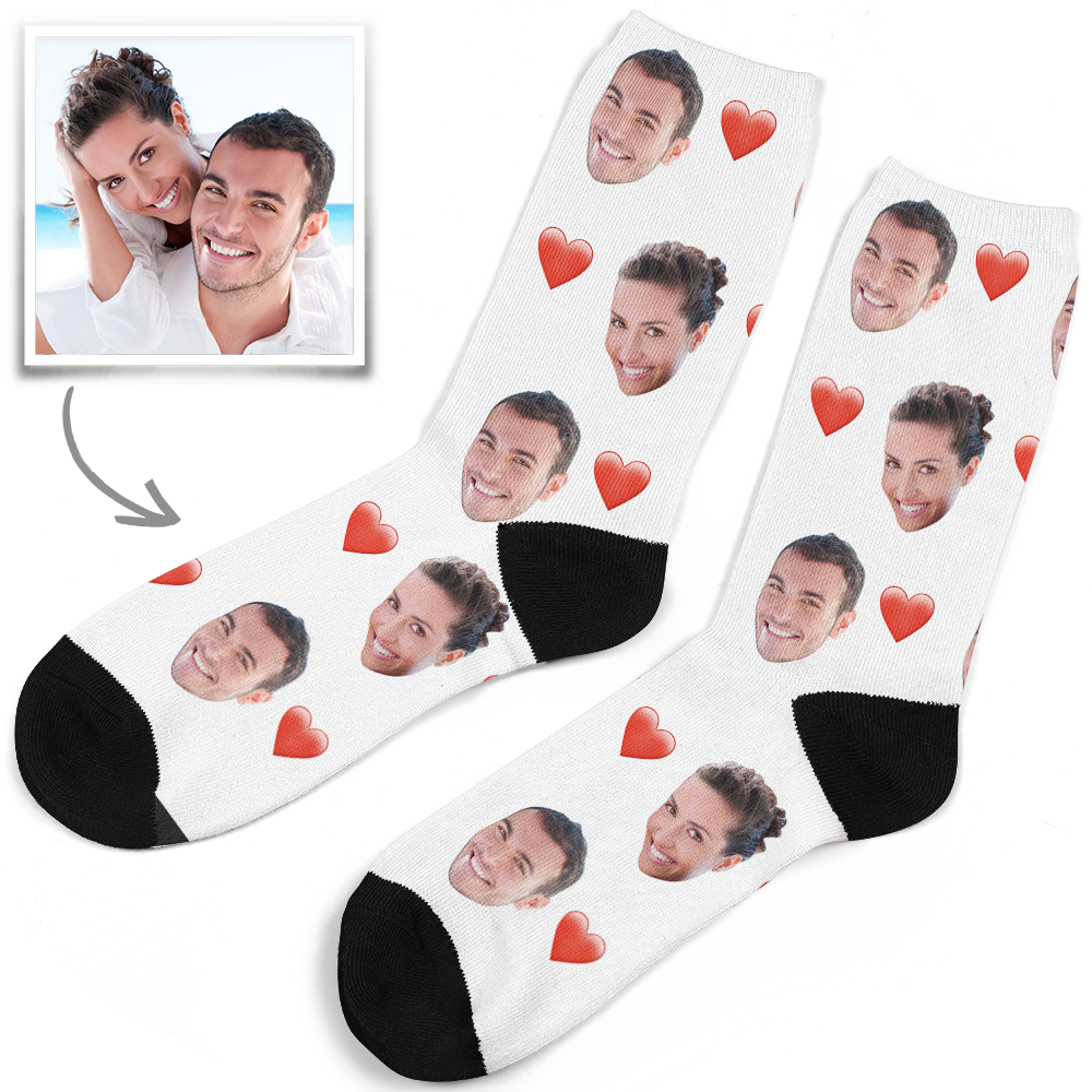 Photo Socks, Custom Love Face Socks - Unisex