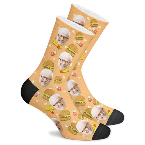 Custom Burger Socks - Unisex