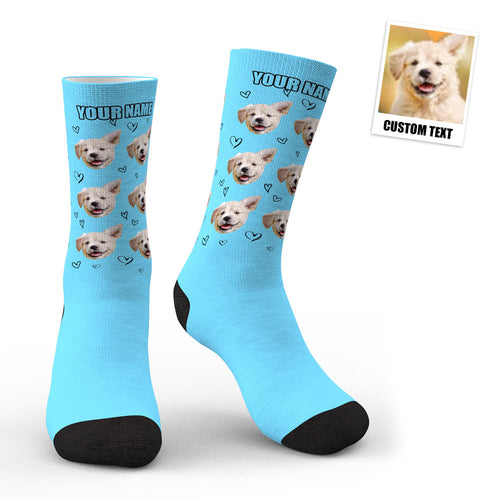 3D Preview Custom Socks Personalised Photo Socks Love Pet Socks