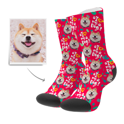 Custom Love Dog Socks - Unisex