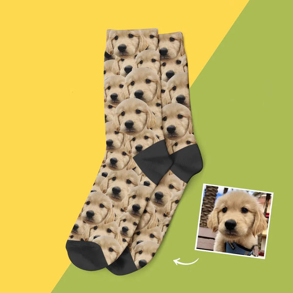Photo Socks, Custom Face Mash Dog Socks - Unisex