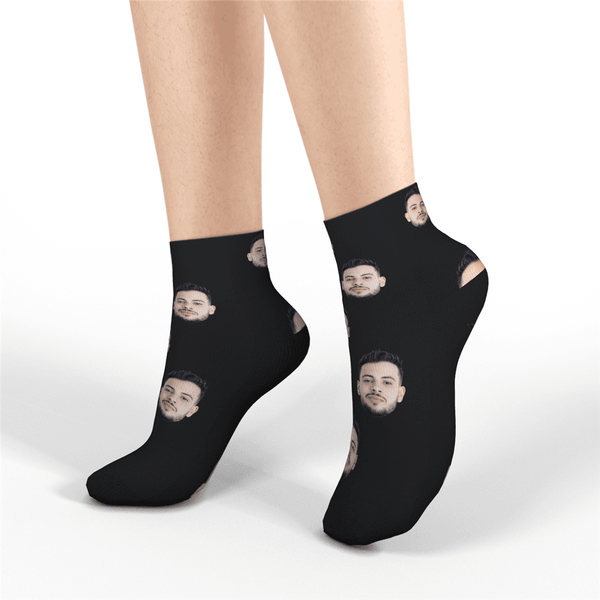 Custom Quarter Face Socks Customized Funny Photo Gift