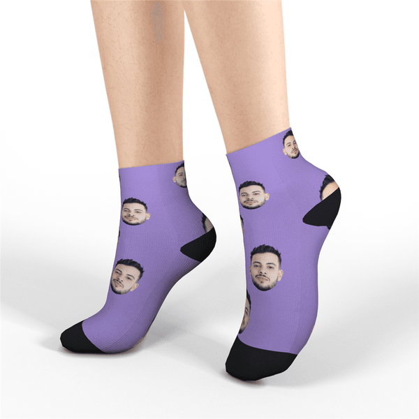 Custom Quarter Face Socks Customized Funny Photo Gift