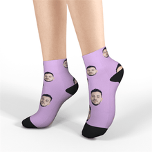 Custom Quarter Face Socks Customized Funny Photo Gift