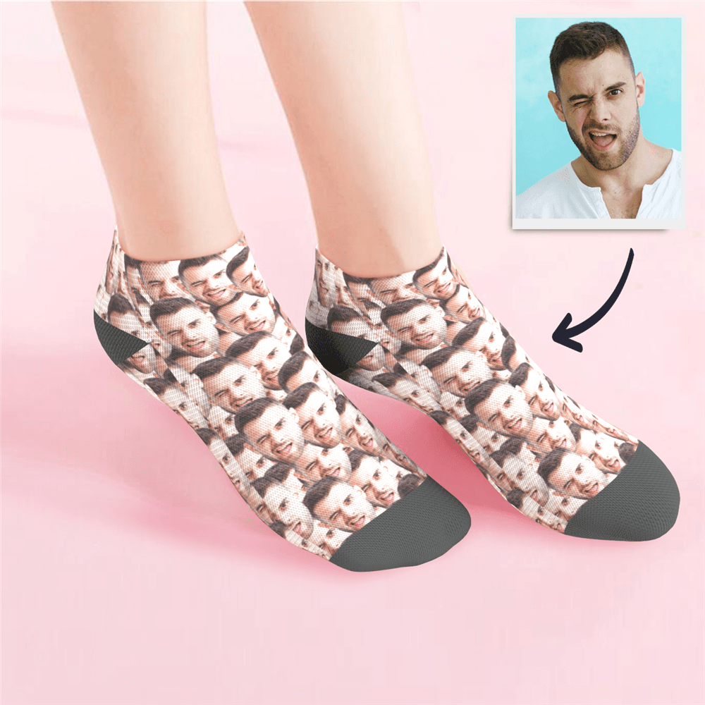 Custom Low Cut Ankle Face Mash Funny Socks