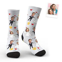 3D Preview Custom Face Socks Wedding Dress Socks