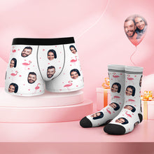 Custom Face Boxer Shorts And Socks Set LOVE TOGETHER