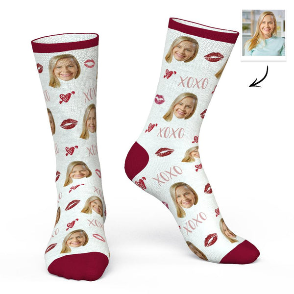 Custom Face Socks Personalized Photo Socks Lips