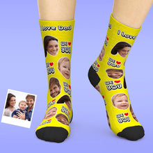 Custom Face Socks Add Pictures And Name Father's Day Gift - We Love You